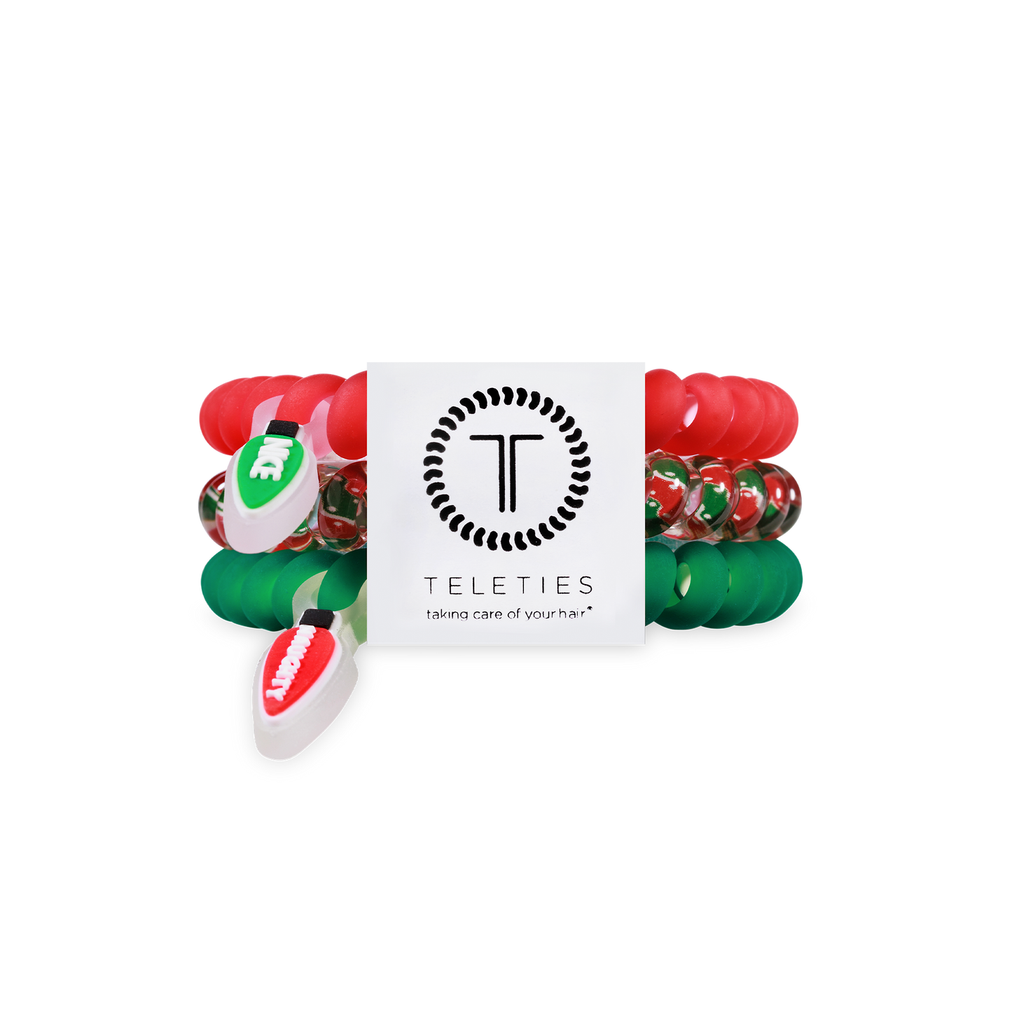 Teleties Spiral Hair Coils | Small | Naughty or Nice Hair Ties