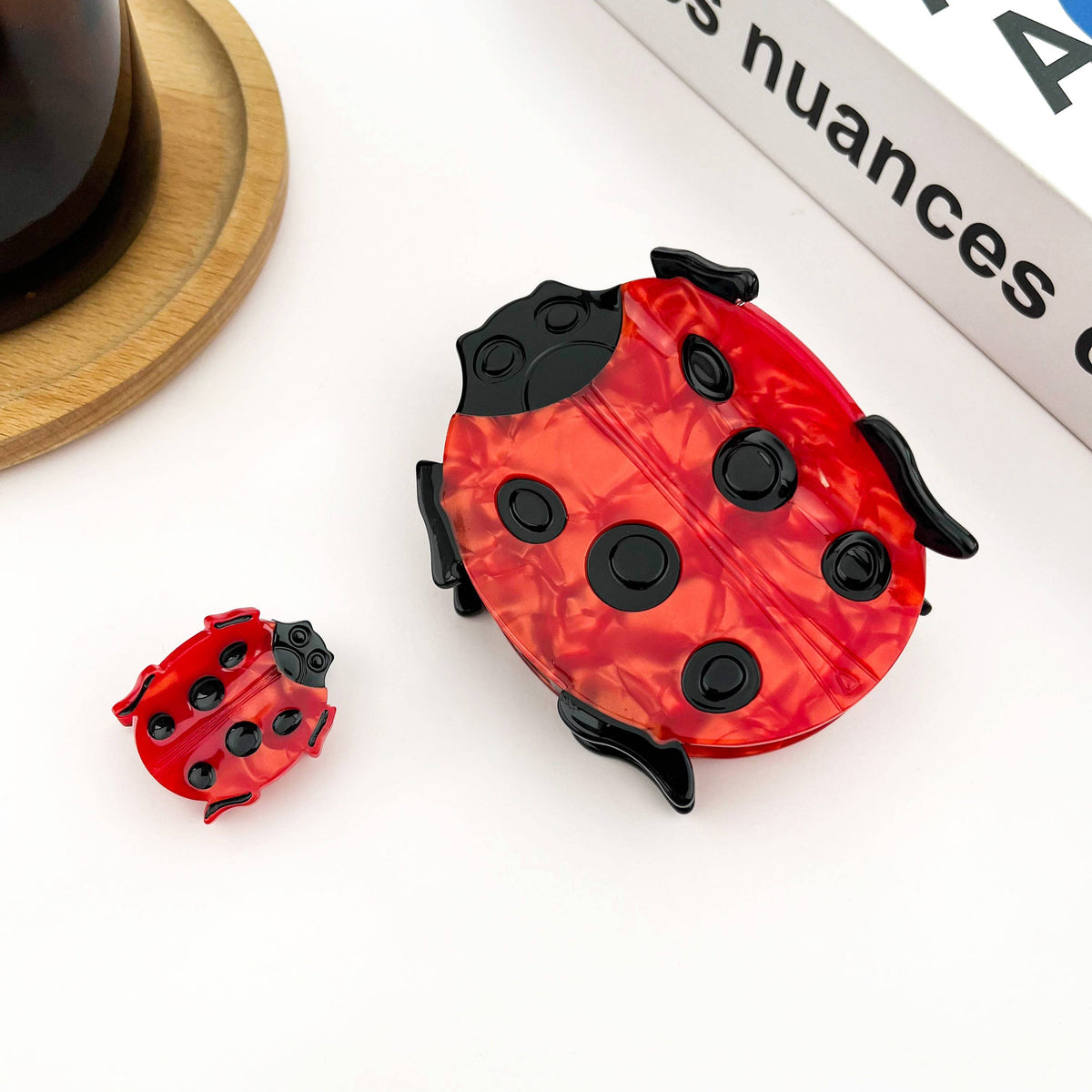 Cartoon Ladybug Hair Clip, Summer Claw Clips
