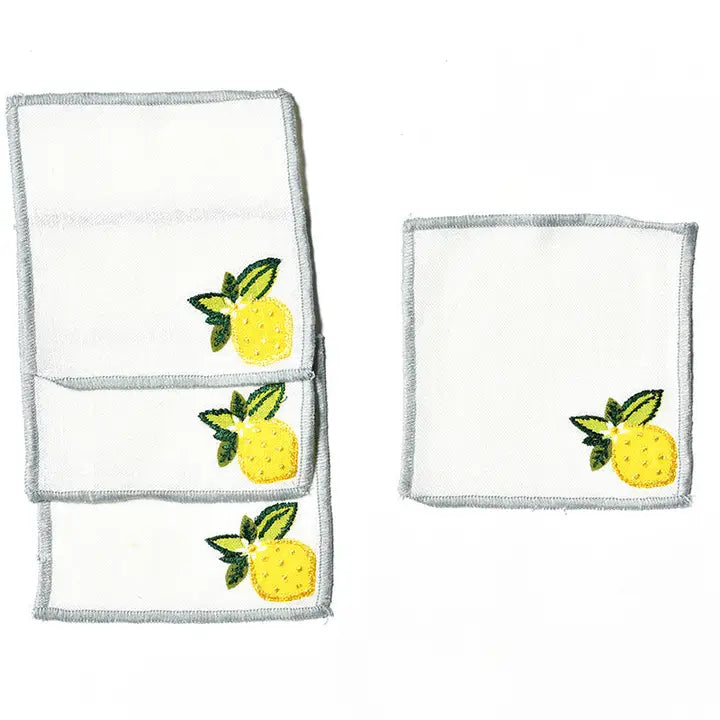 Coton Colors Lemon Citrus Cocktail Napkins – Set of 4