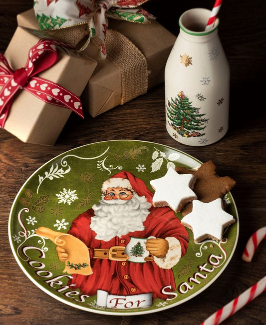 Christmas Tree Cookies for Santa Plate & Bottle
