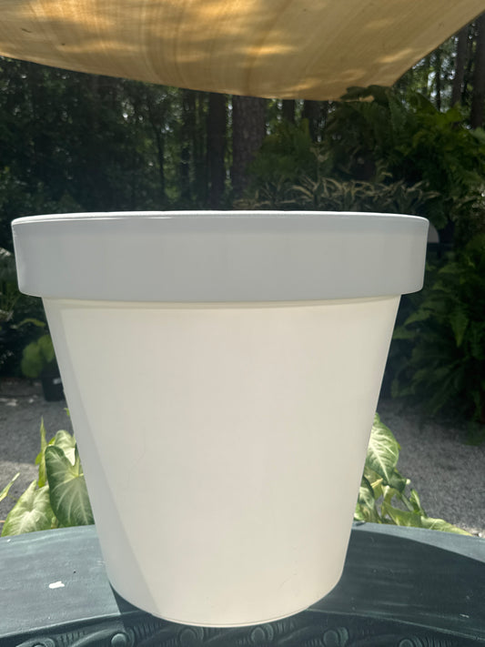 72" Round White Recycled Plastic Pot