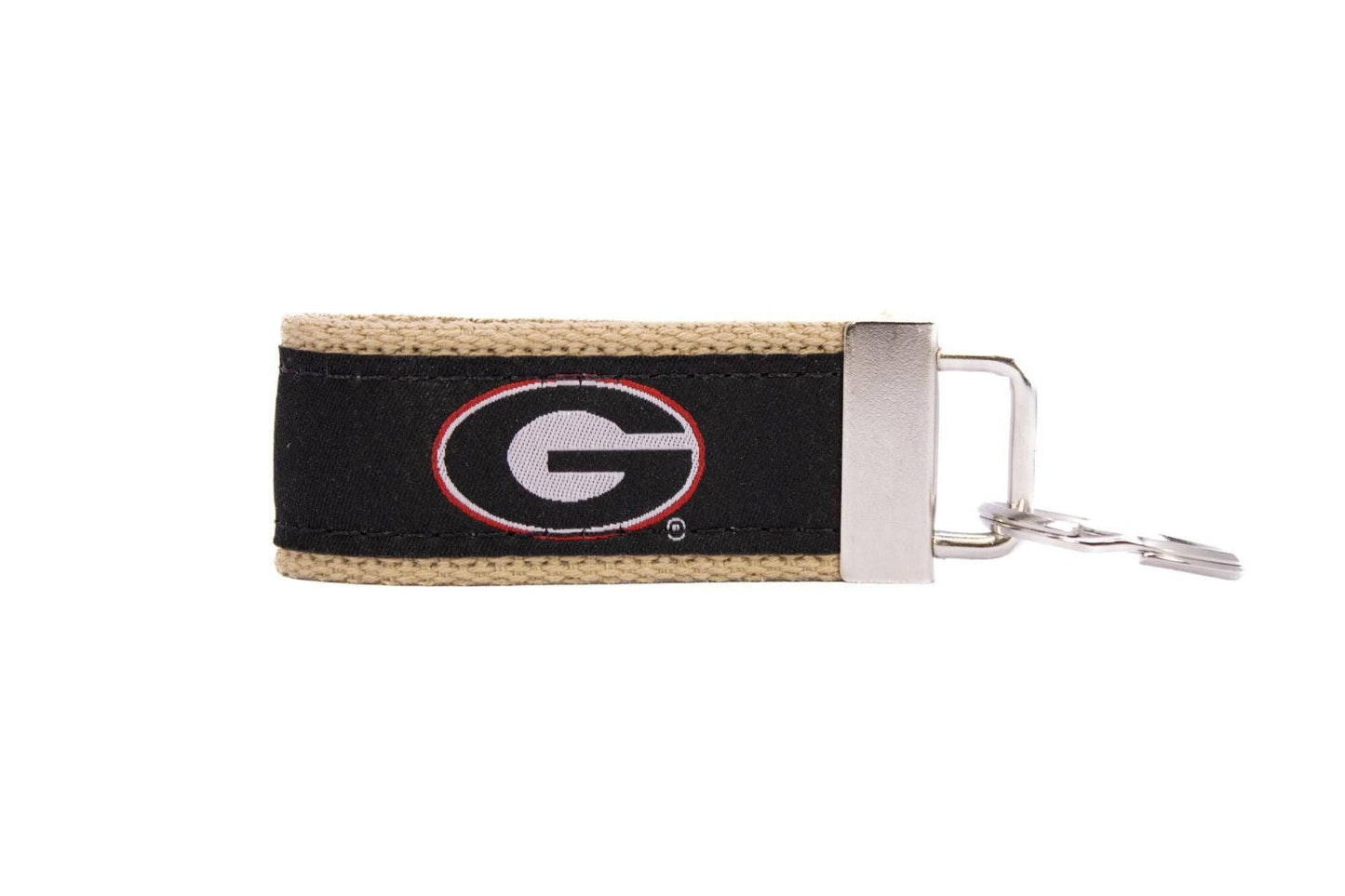 Georgia Bulldogs Collegiate Woven Ribbon Key Chain.