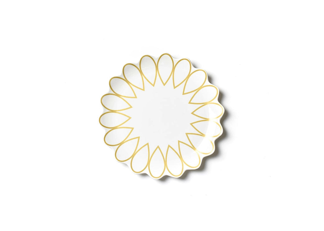 Coton Colors Deco Gold Scallop 11 Dinner Plate