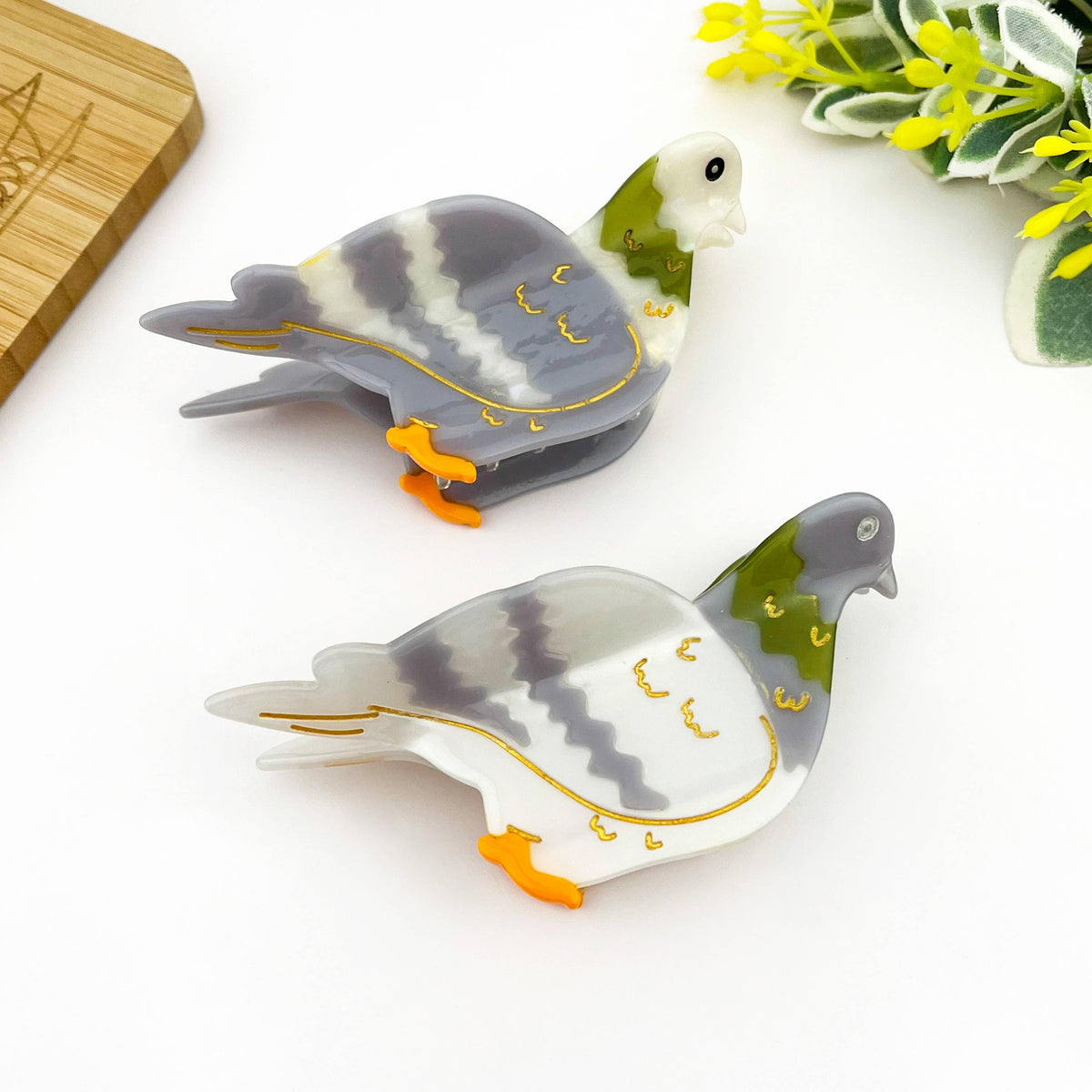 Acetate Pigeon Hair Claw Clip, Bird Hair Clip
