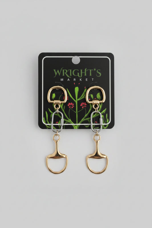 Linear Horsebit Earrings