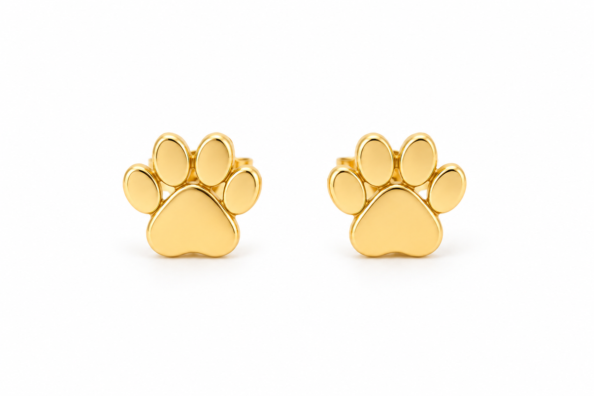 Paw brass Earrings