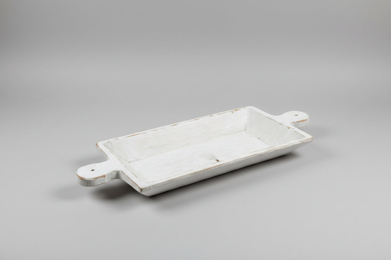 Farmhouse Dough Bowl Large White