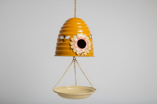 Bee Hive Metal Birdhouse