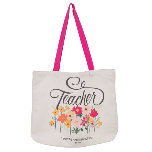 Tote Bag Canvas Teacher I Know the Plans Jer. 29:11