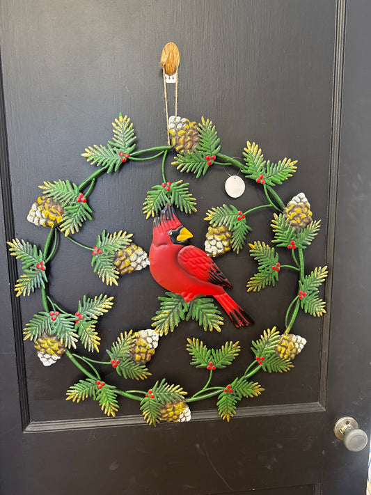 Metal Christmas Cardinal Wall Decor