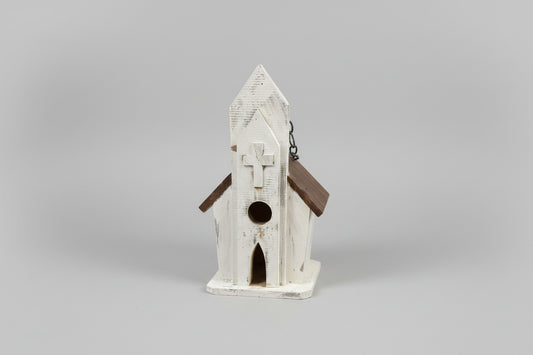 Large Church White Birdhouse