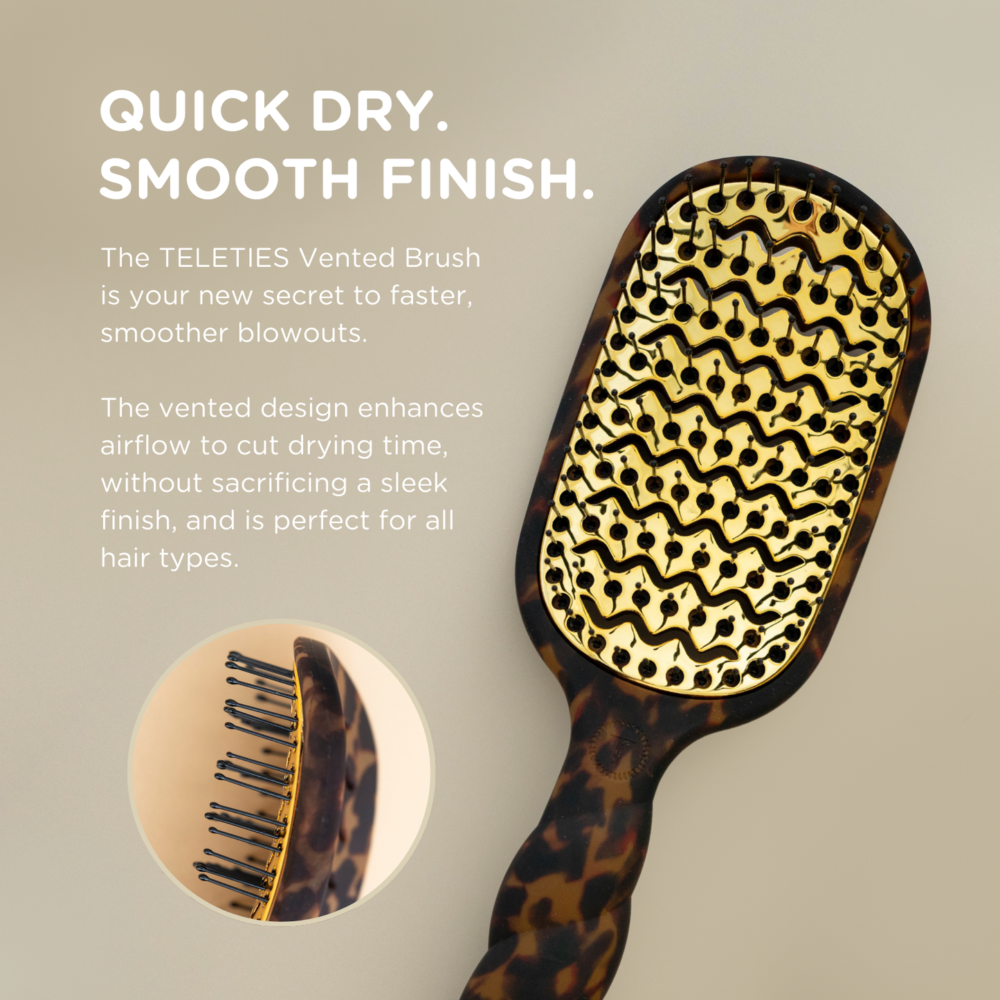 TELETIES Vented Blowout Brush – Tortoise