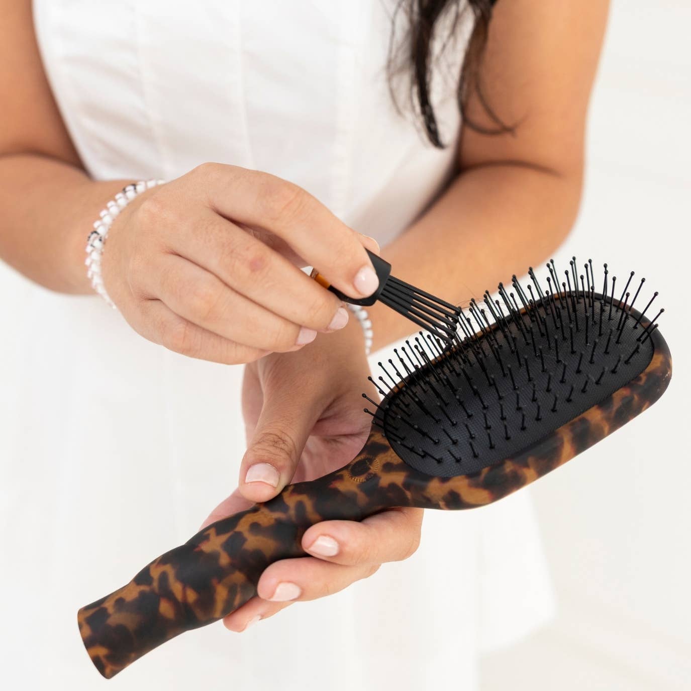TELETIES® Detangler Hair Brush for Medium Hair – Tortoise