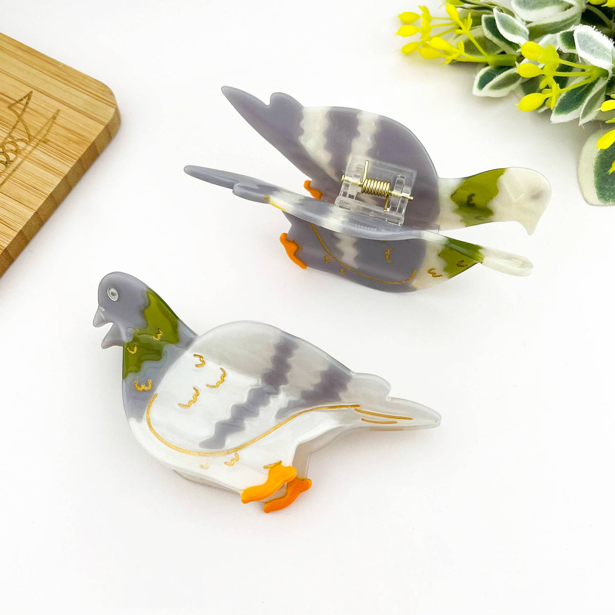 Acetate Pigeon Hair Claw Clip, Bird Hair Clip