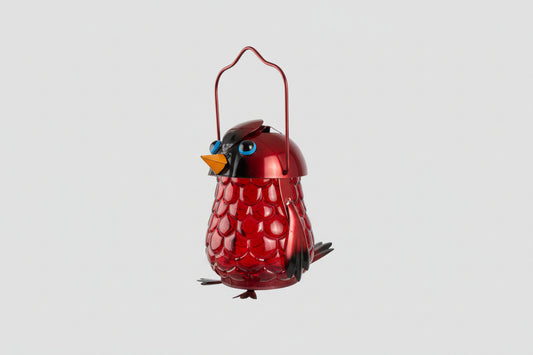 Metal Red Bird Hanger Solar