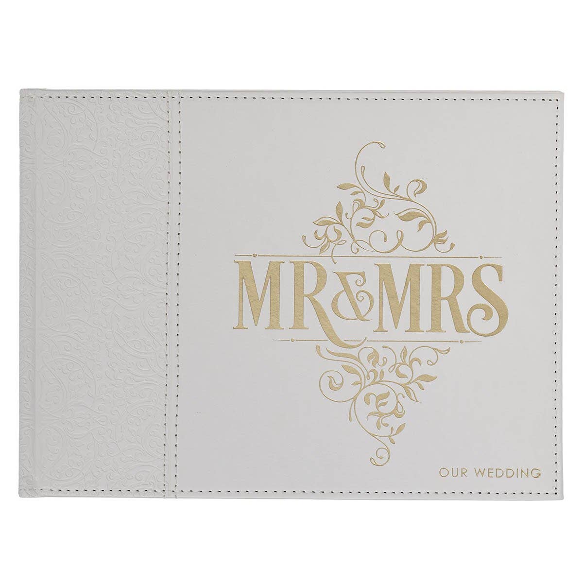 White Lace Mr. & Mrs. Wedding Guest Book