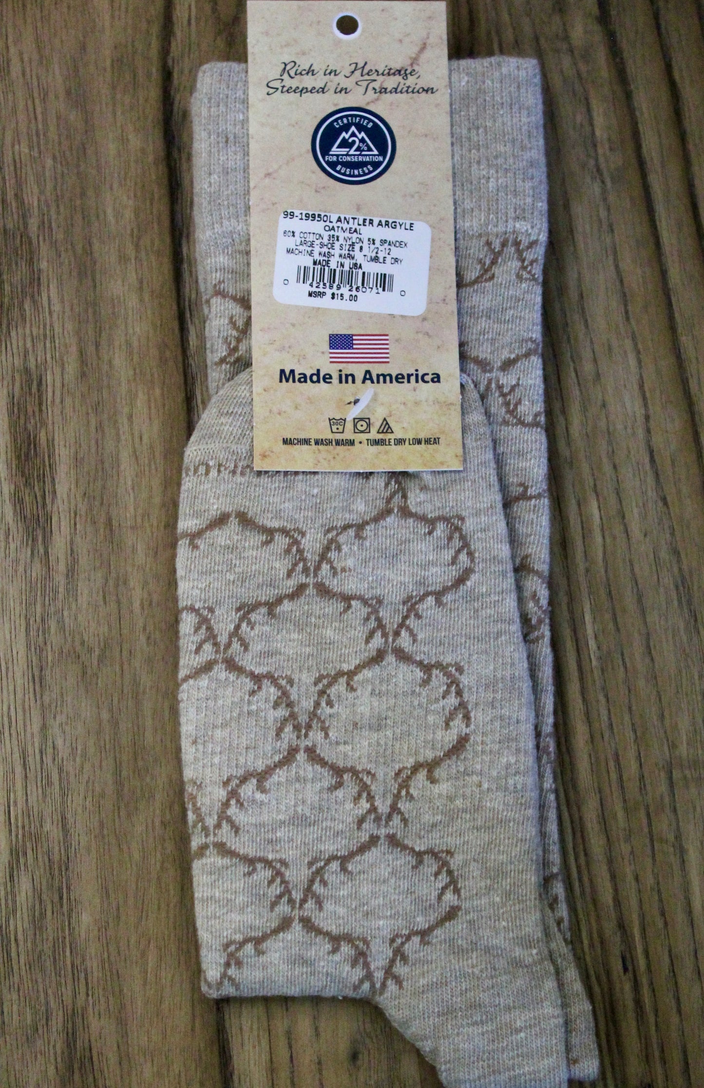 ANTLER ARGYLE – Oatmeal Socks