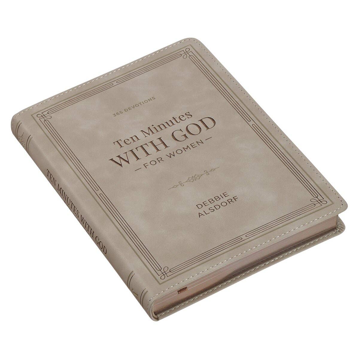 10 Minutes with God for Women – Taupe Faux Leather Daily Devotional