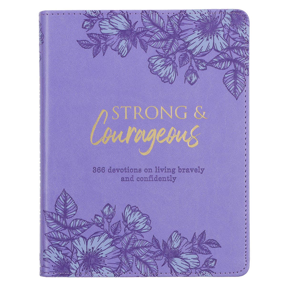 💜 Strong and Courageous Purple Faux Leather Devotional