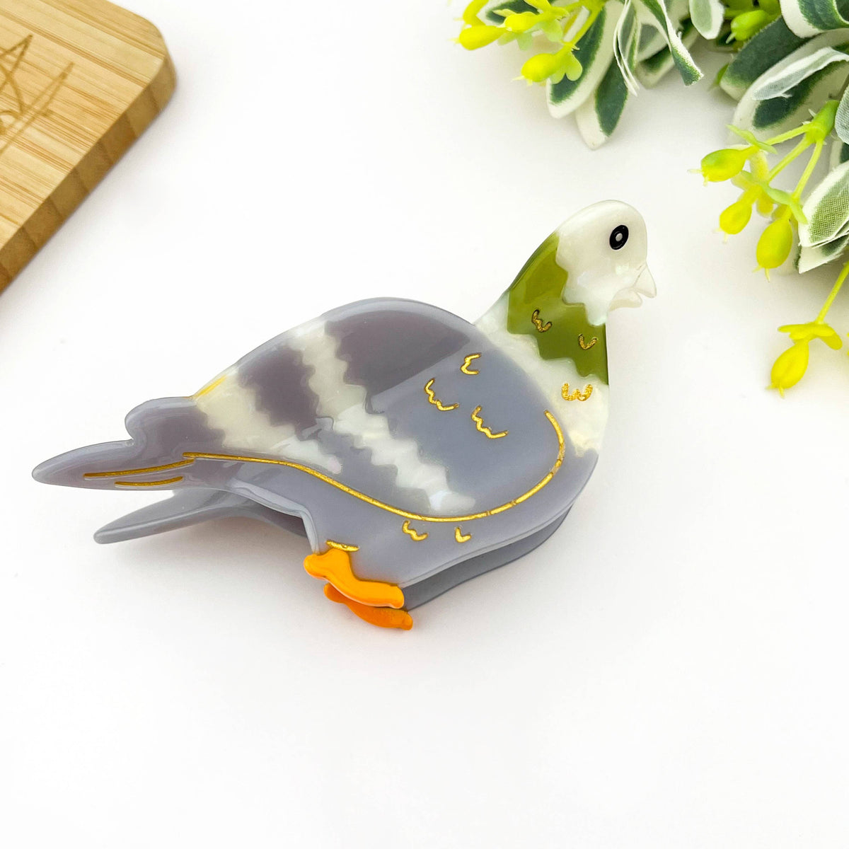 Acetate Pigeon Hair Claw Clip, Bird Hair Clip