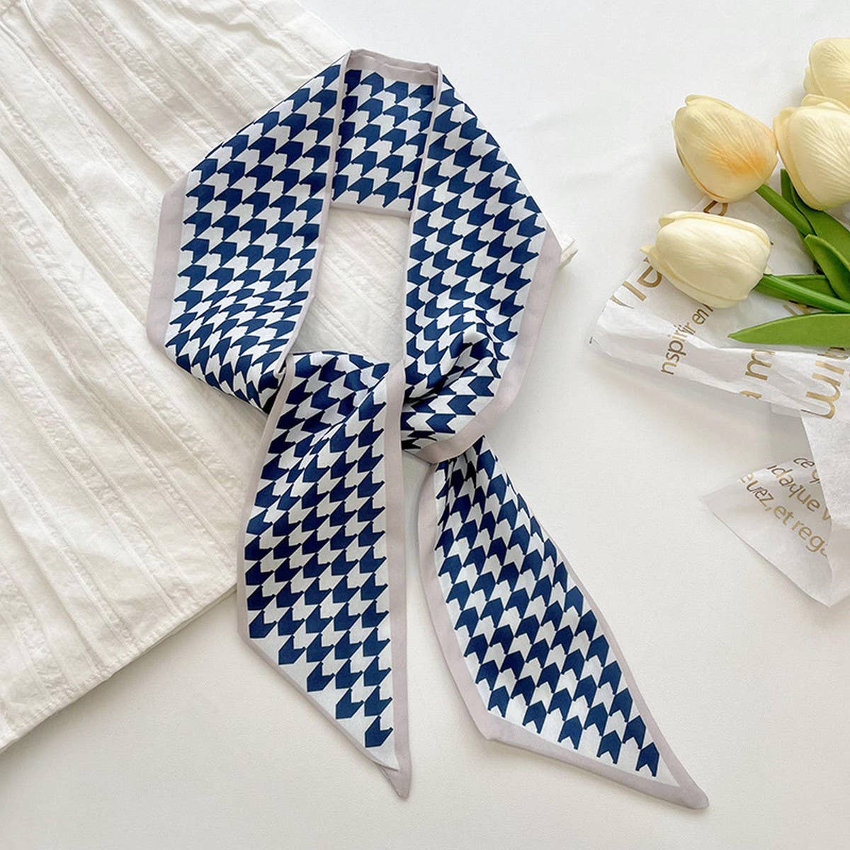 FRESH STRIPED LONG TIED SCARF