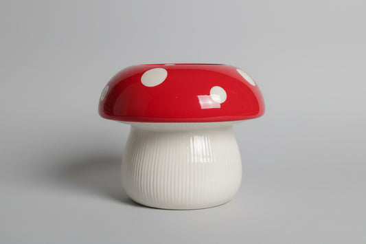 Poly Red Mushroom Planter