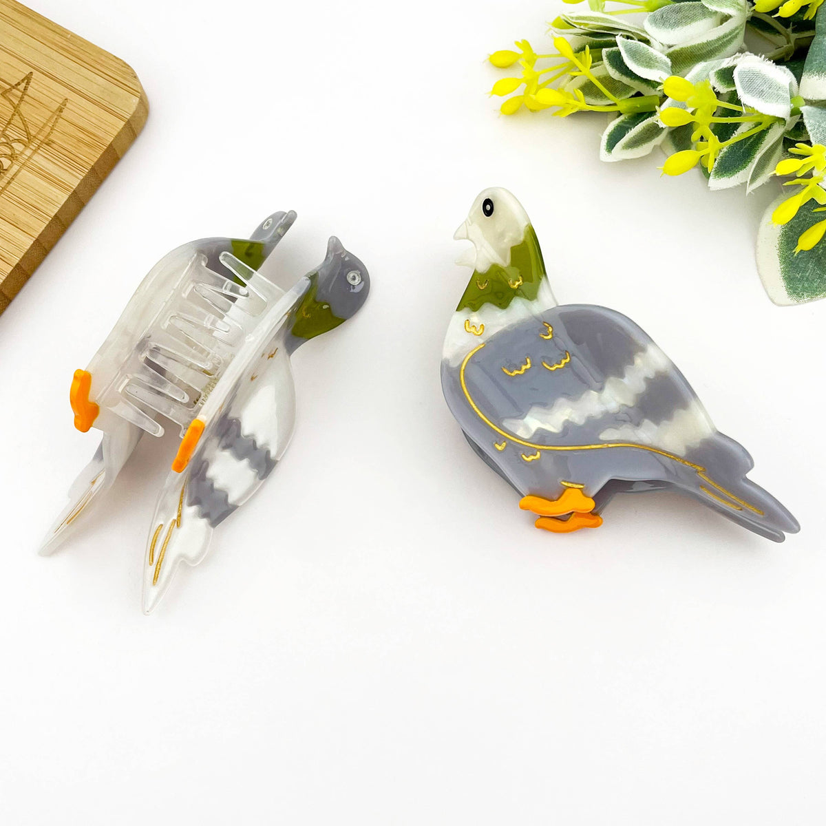 Acetate Pigeon Hair Claw Clip, Bird Hair Clip