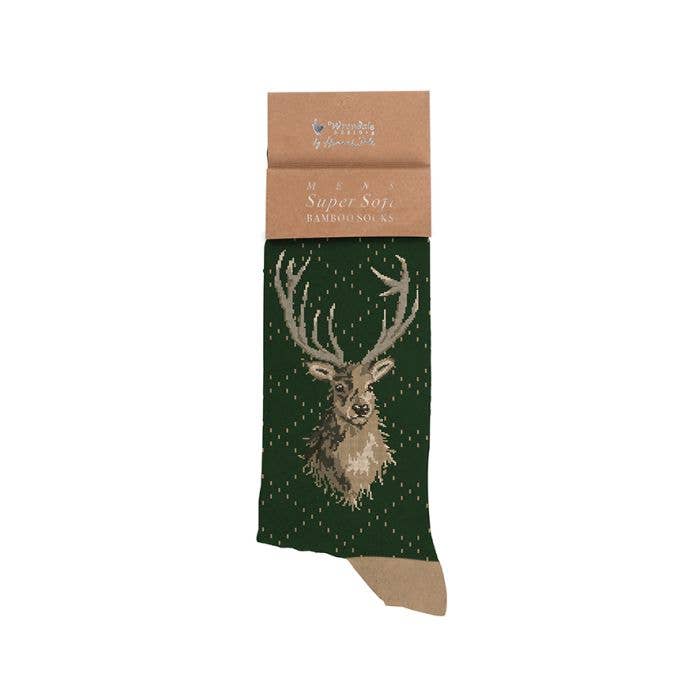 Stag Men's Sock - Protrait Of A Stag