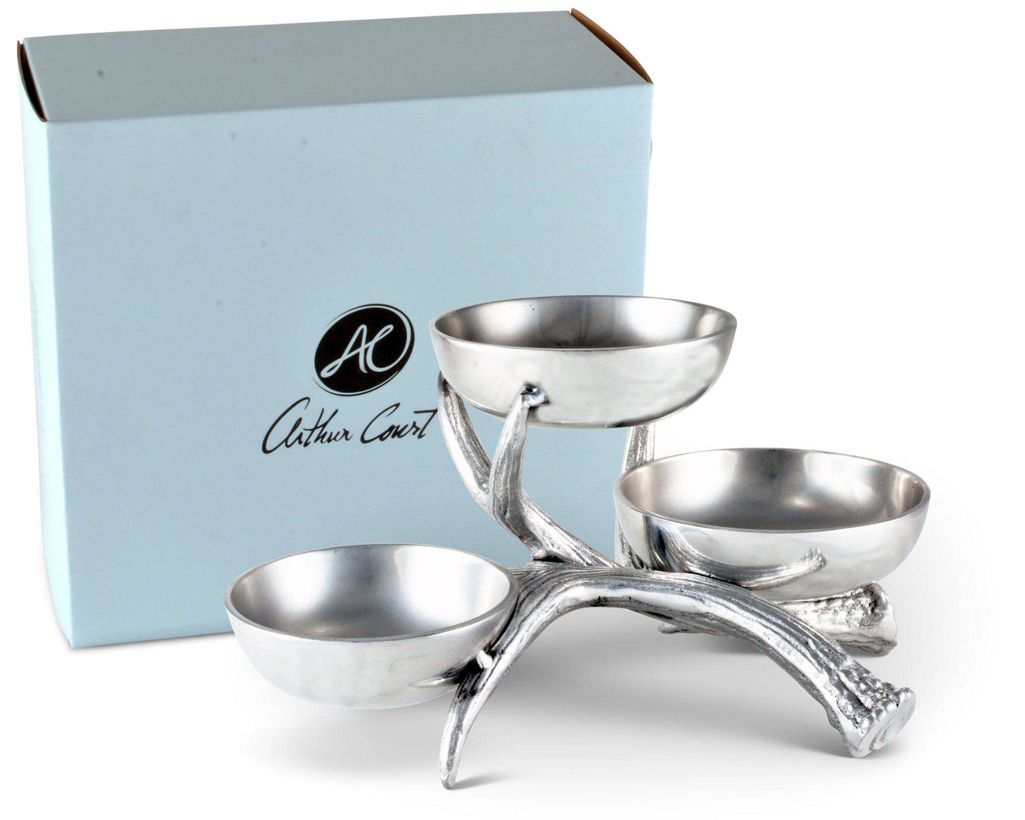 Arthur Court Antler 3-Tiered Bowl