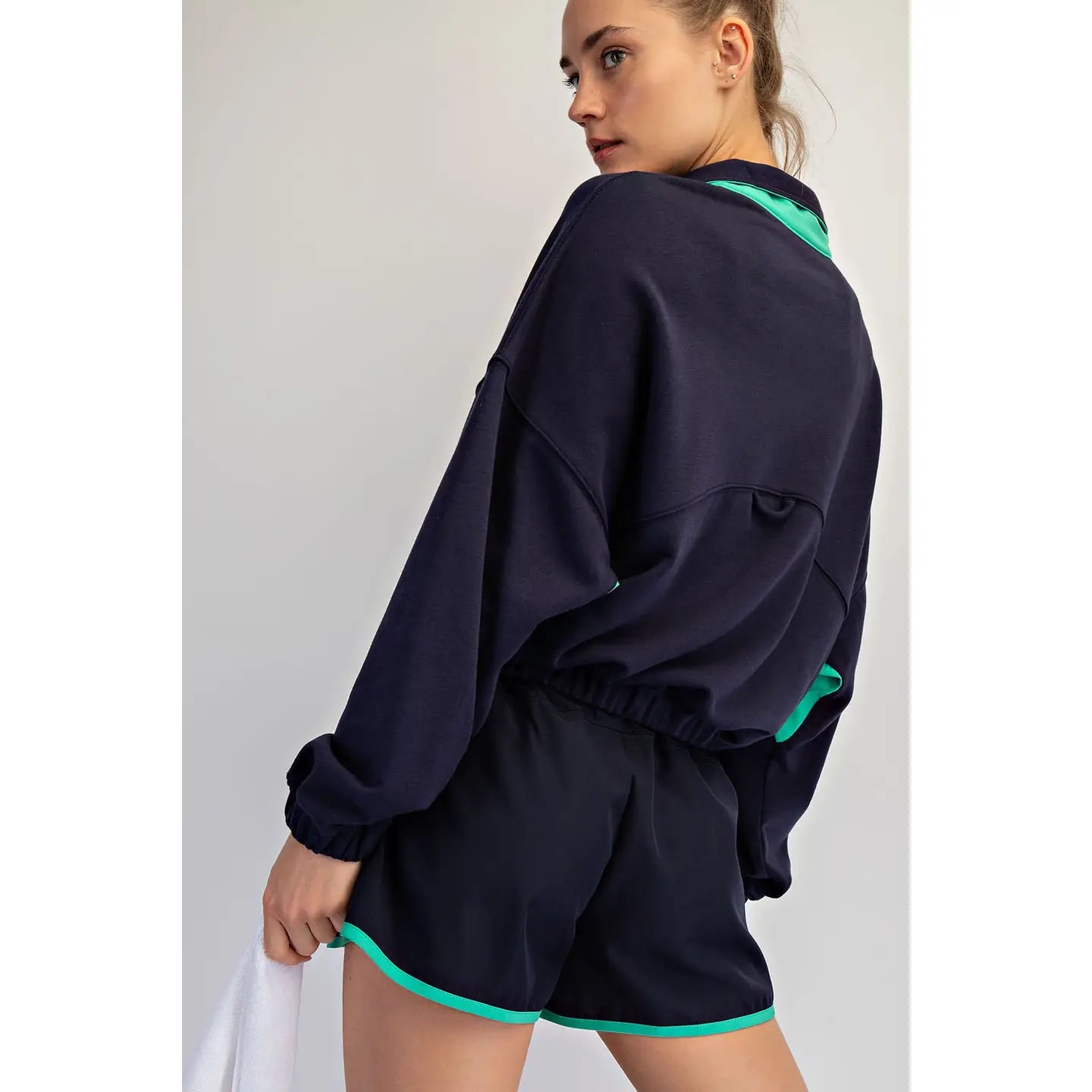 Rae Mode Playful Terry Sweatshirt and Shorts Set