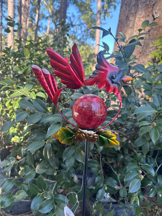 Christmas Cardinal on Pole