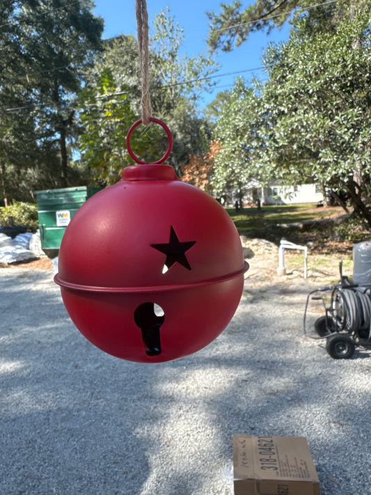 Medium Red Metal Bell