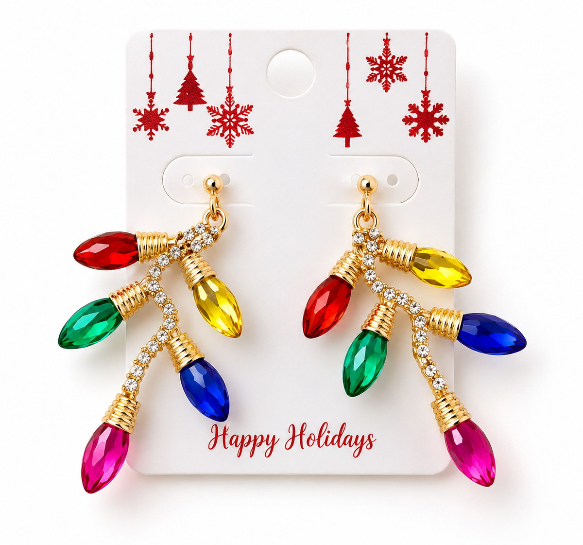 Merry & Bright Christmas Lights Earrings 🎄✨