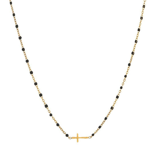 18K STAINLESS STEEL TARNISH FREE CROSS NECKLACE