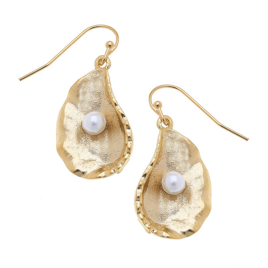 Susan Shaw Oyster + Pearl Earrings