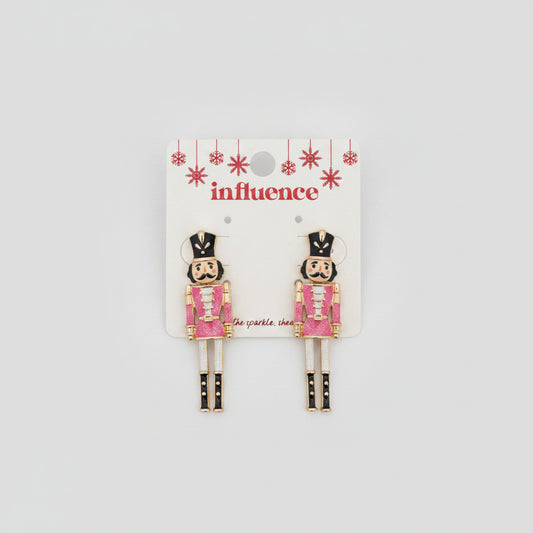 Christmas Nutcracker Enamel Earrings