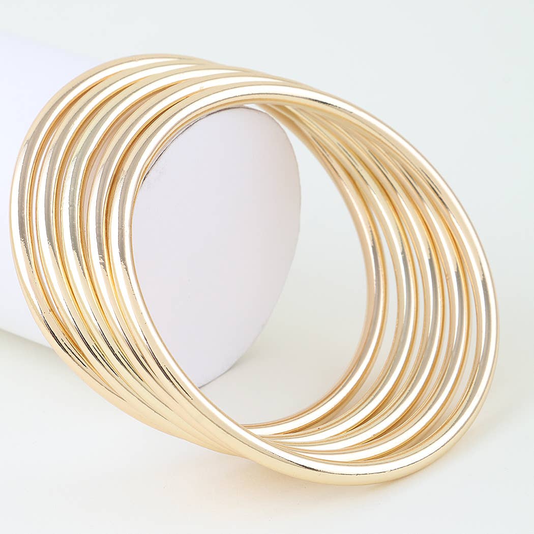 Multi Classic Gold Bangle Bracelet