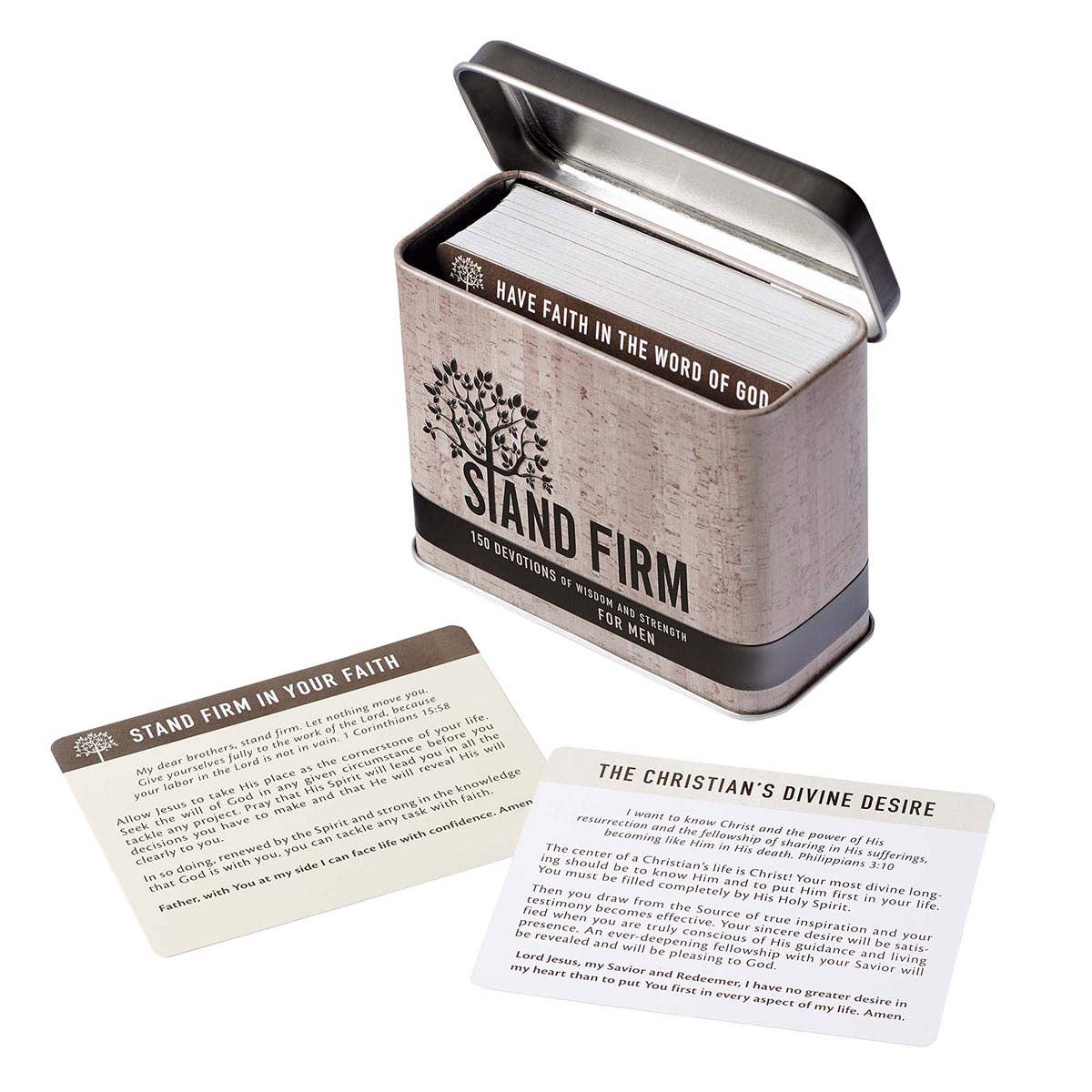 Stand Firm Devotional Cards in a Tin