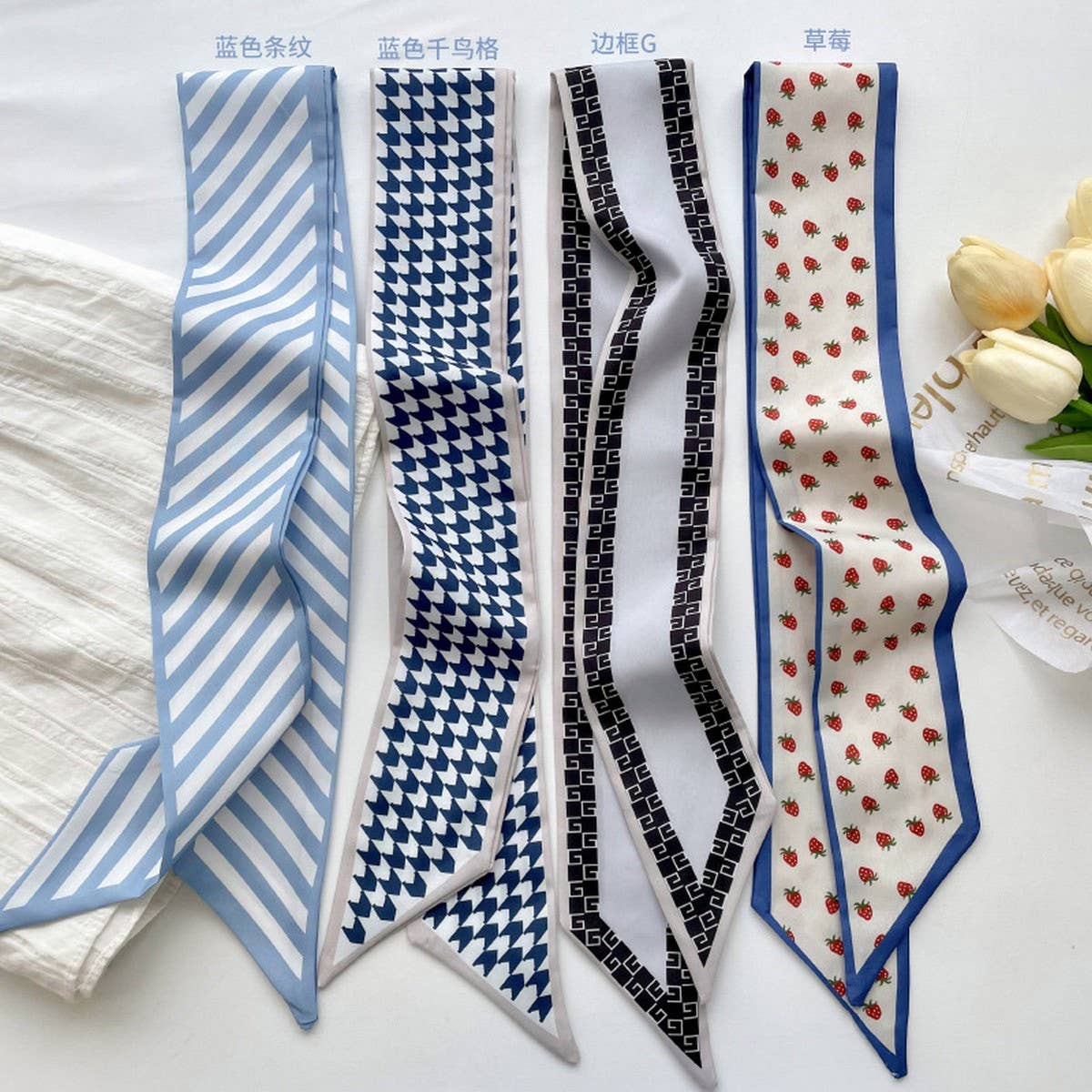 FRESH STRIPED LONG TIED SCARF
