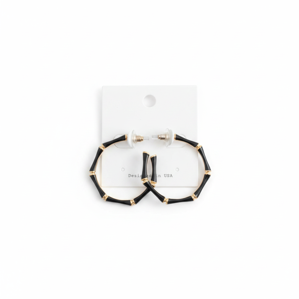 The Uptown Bamboo Hoop Earrings