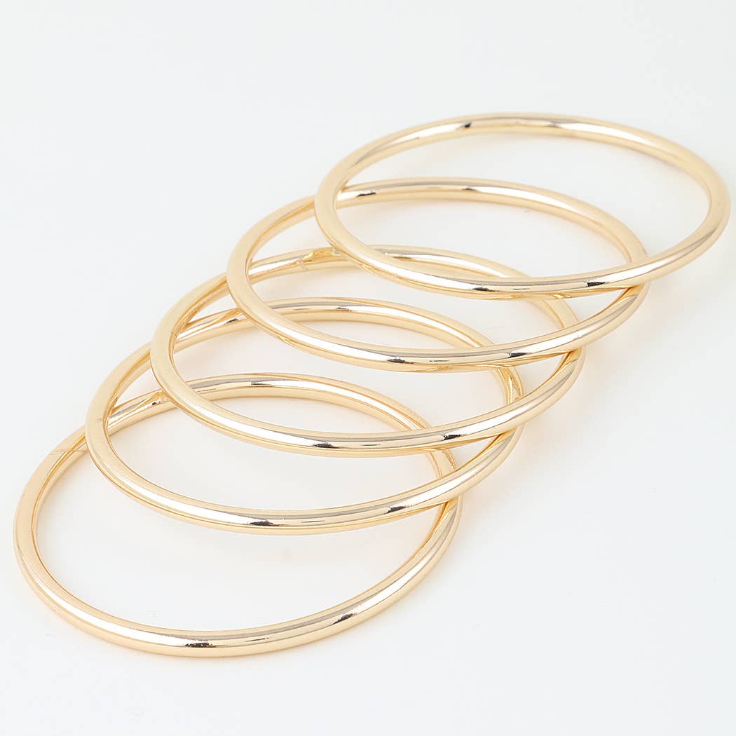 Multi Classic Gold Bangle Bracelet