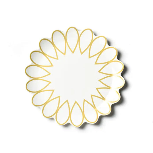 Coton Colors Deco Gold Scallop Platter – 13”