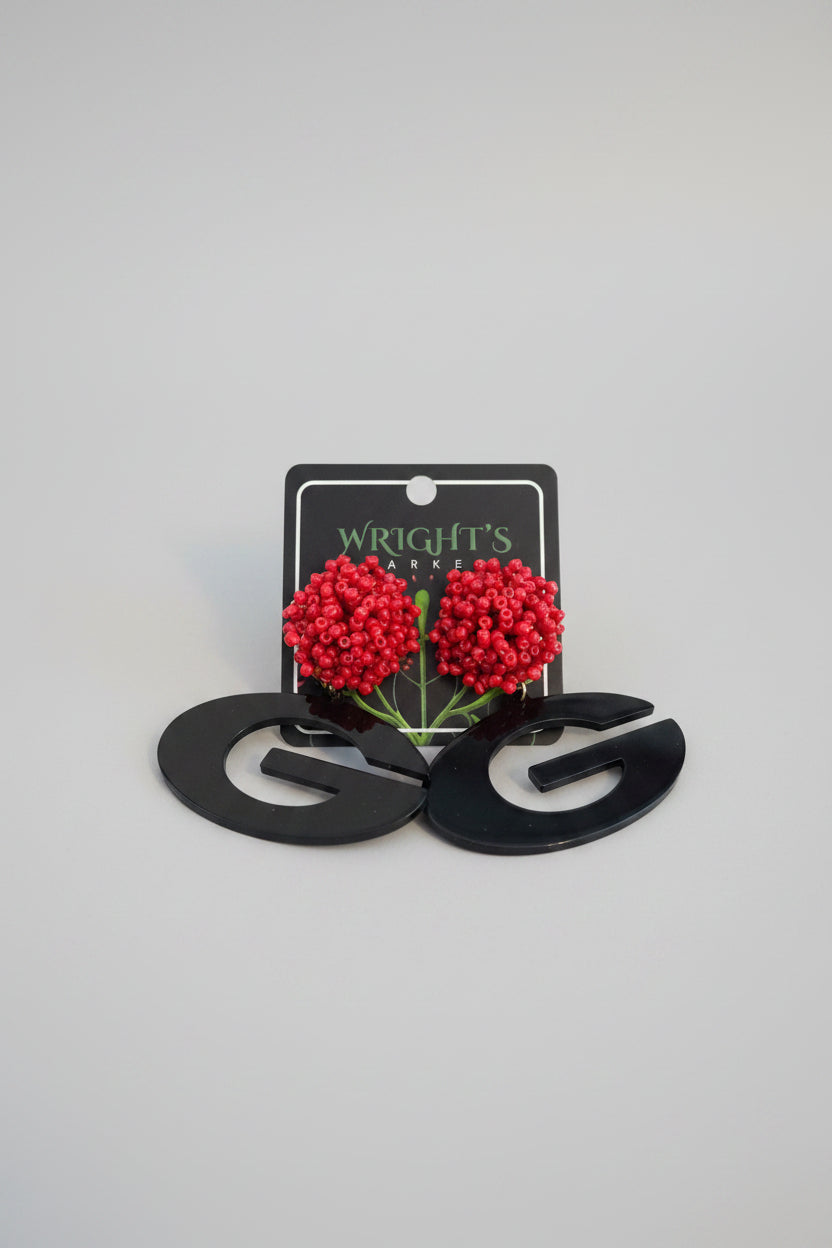 College Theme Letter Earrings