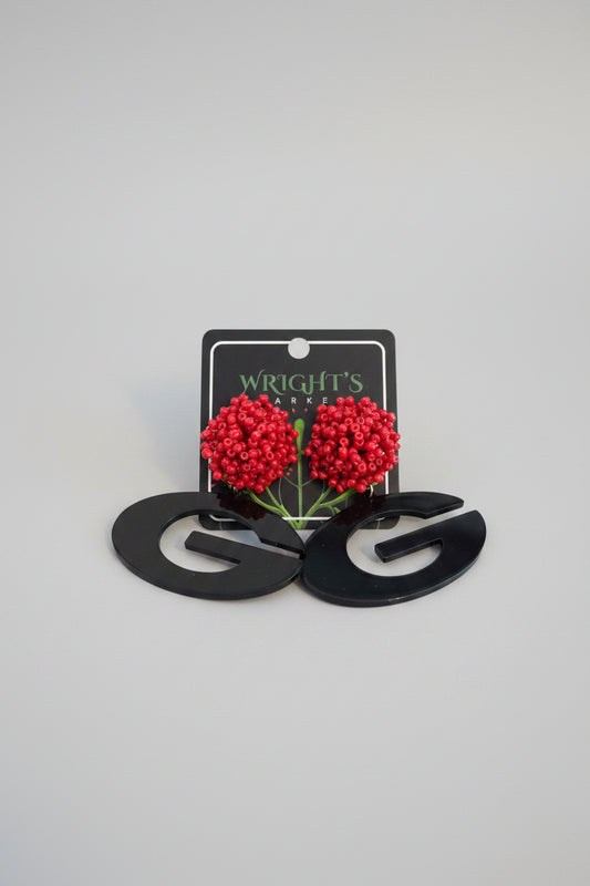 College Theme Letter Earrings