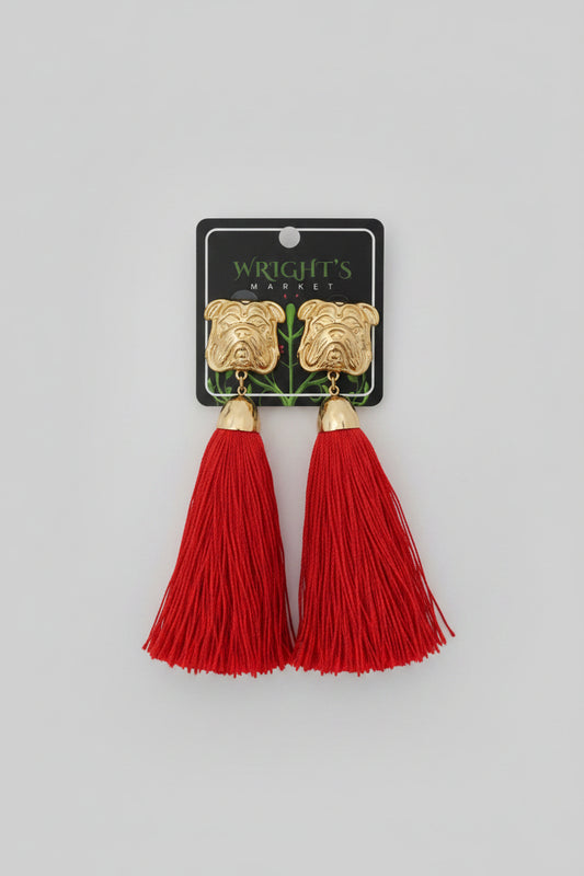Bulldog Tassel Earrings