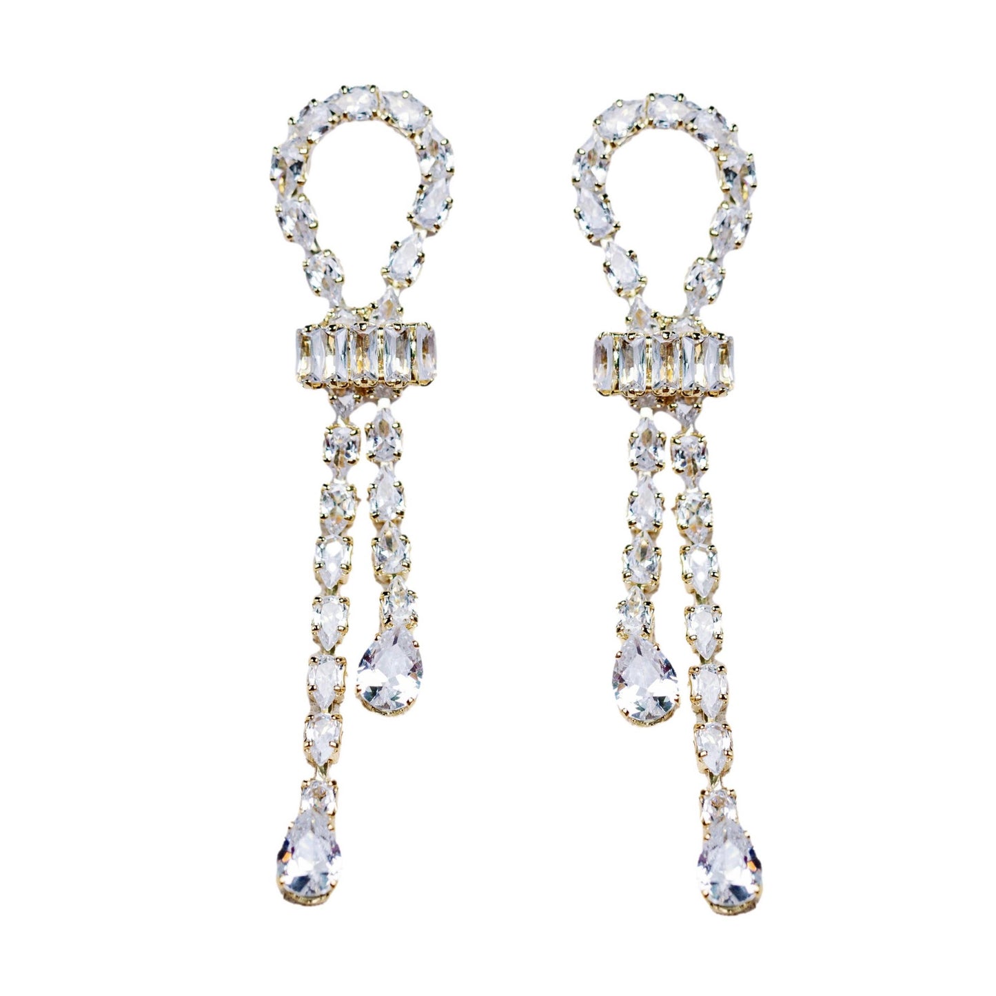 Thoroughbred Diamond Drop Holiday Statement Earrings