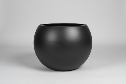 Orb Planter Large 21 x 15.5 Smooth Matte Black