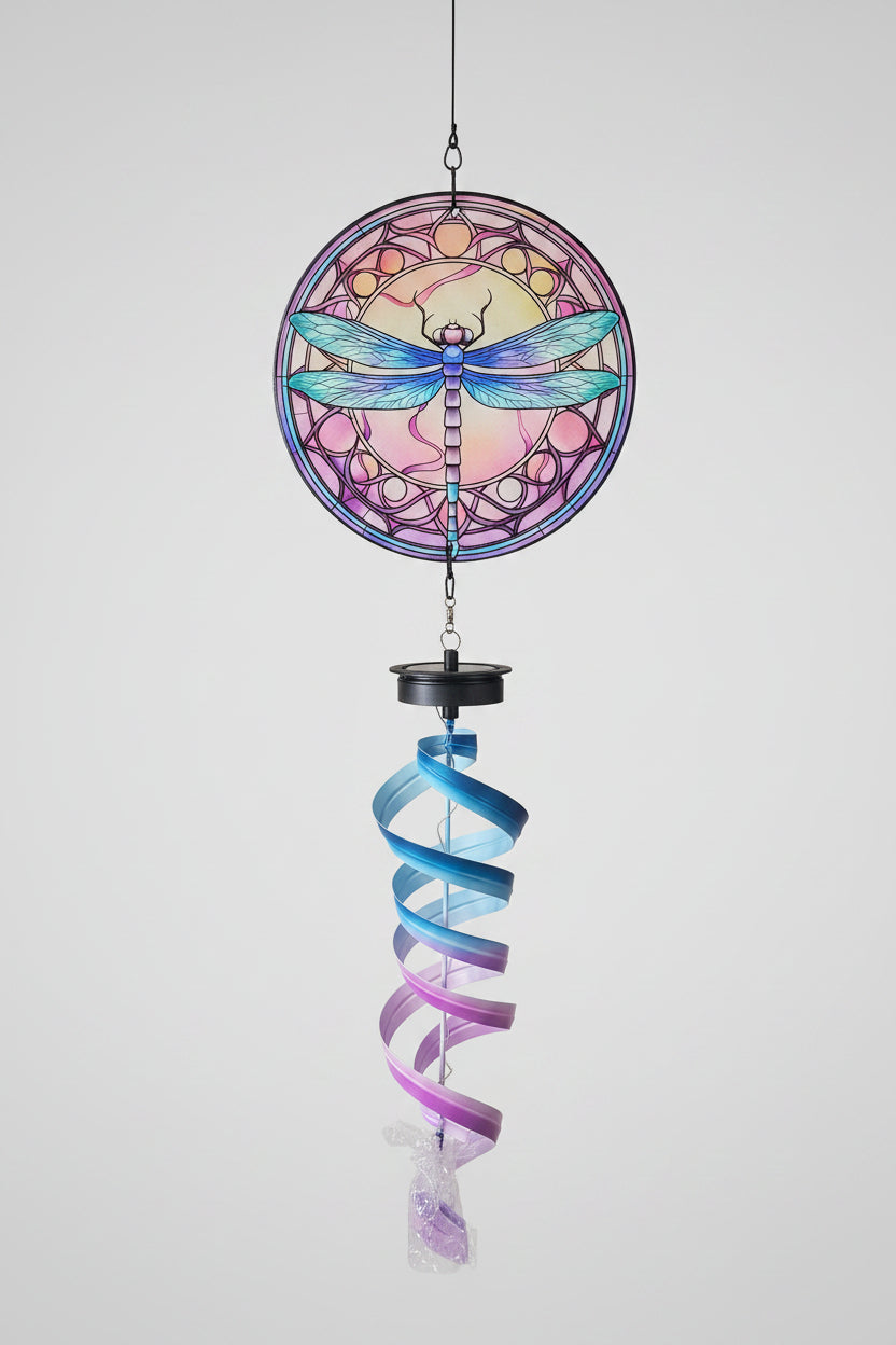 Hanging Solar Spinner with Glass