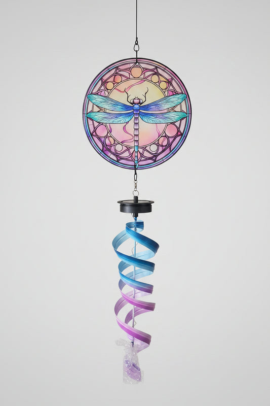 Hanging Solar Spinner with Glass