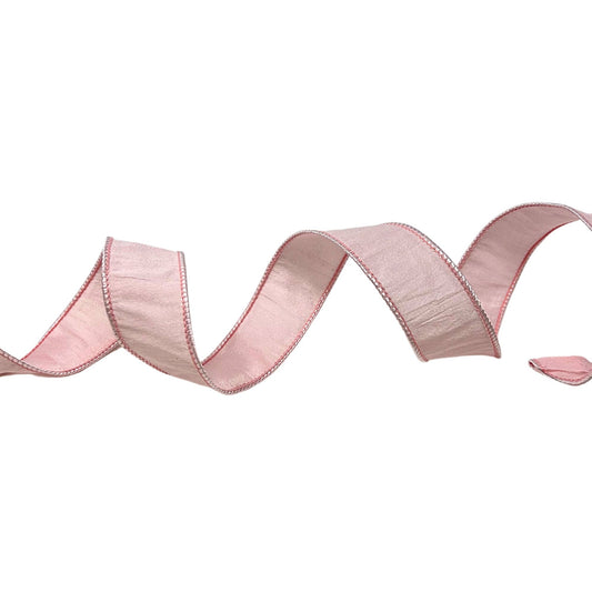 Faux dupioni 1.5''  X 10 YD Pink Ribbon